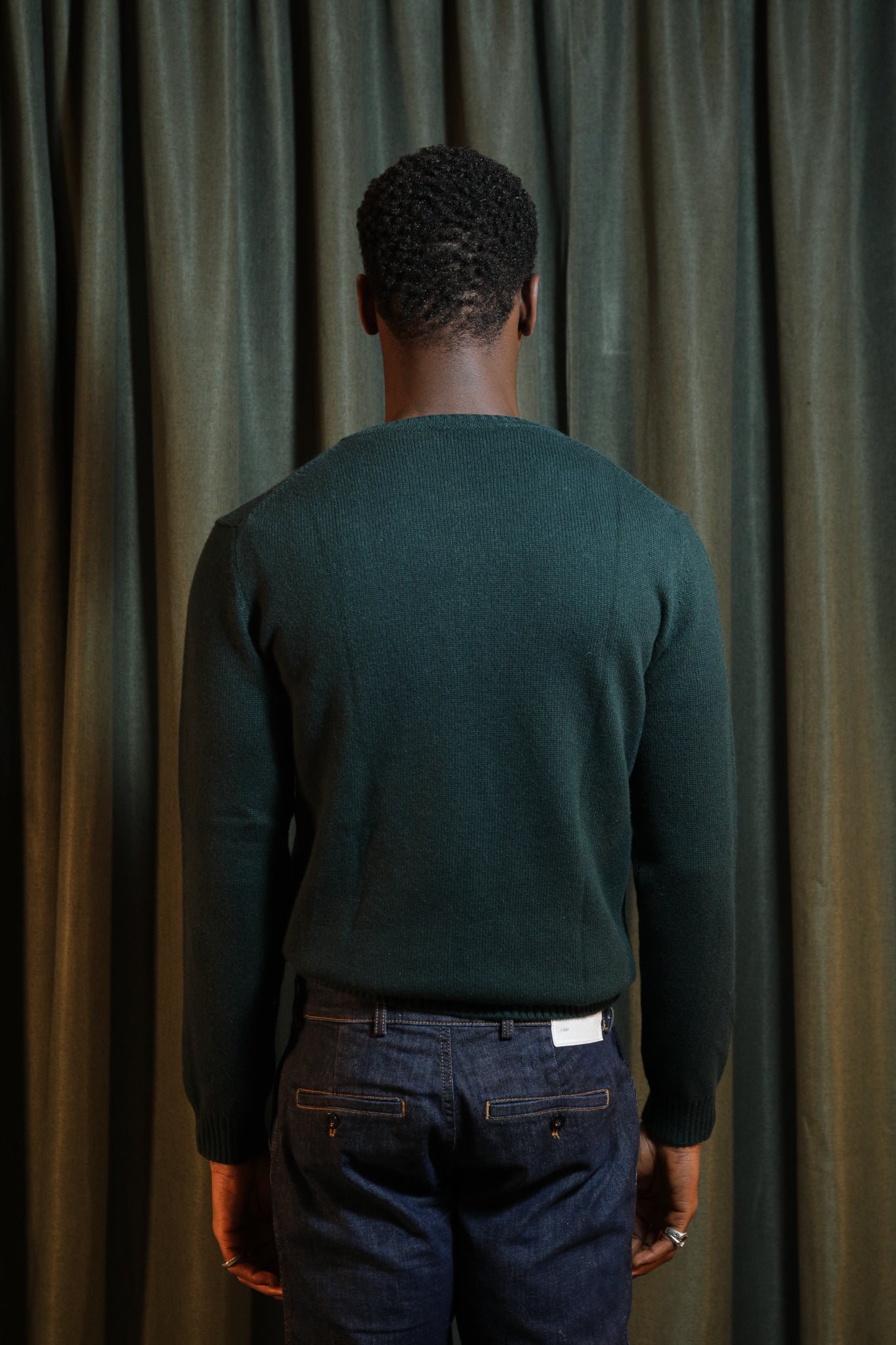 BELLWOOD - MAGLIONE GIROCOLLO IN CASHMERE VERDE