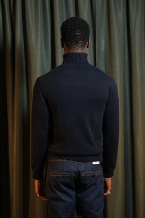 BELLWOOD - MAGLIONE DOLCEVITA IN CASHMERE BLU