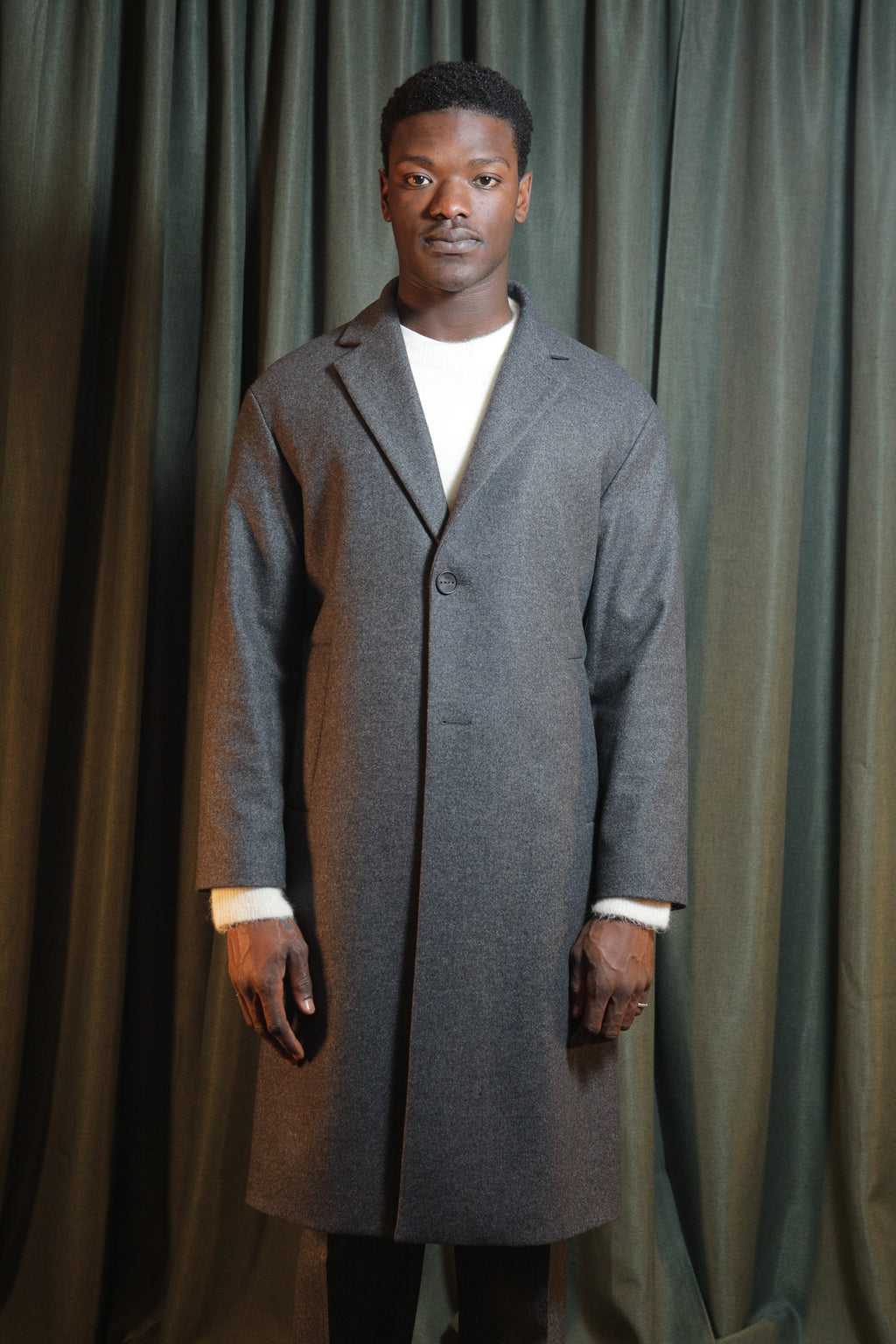 HEVO - CAPPOTTO IN LANA GRIGIO