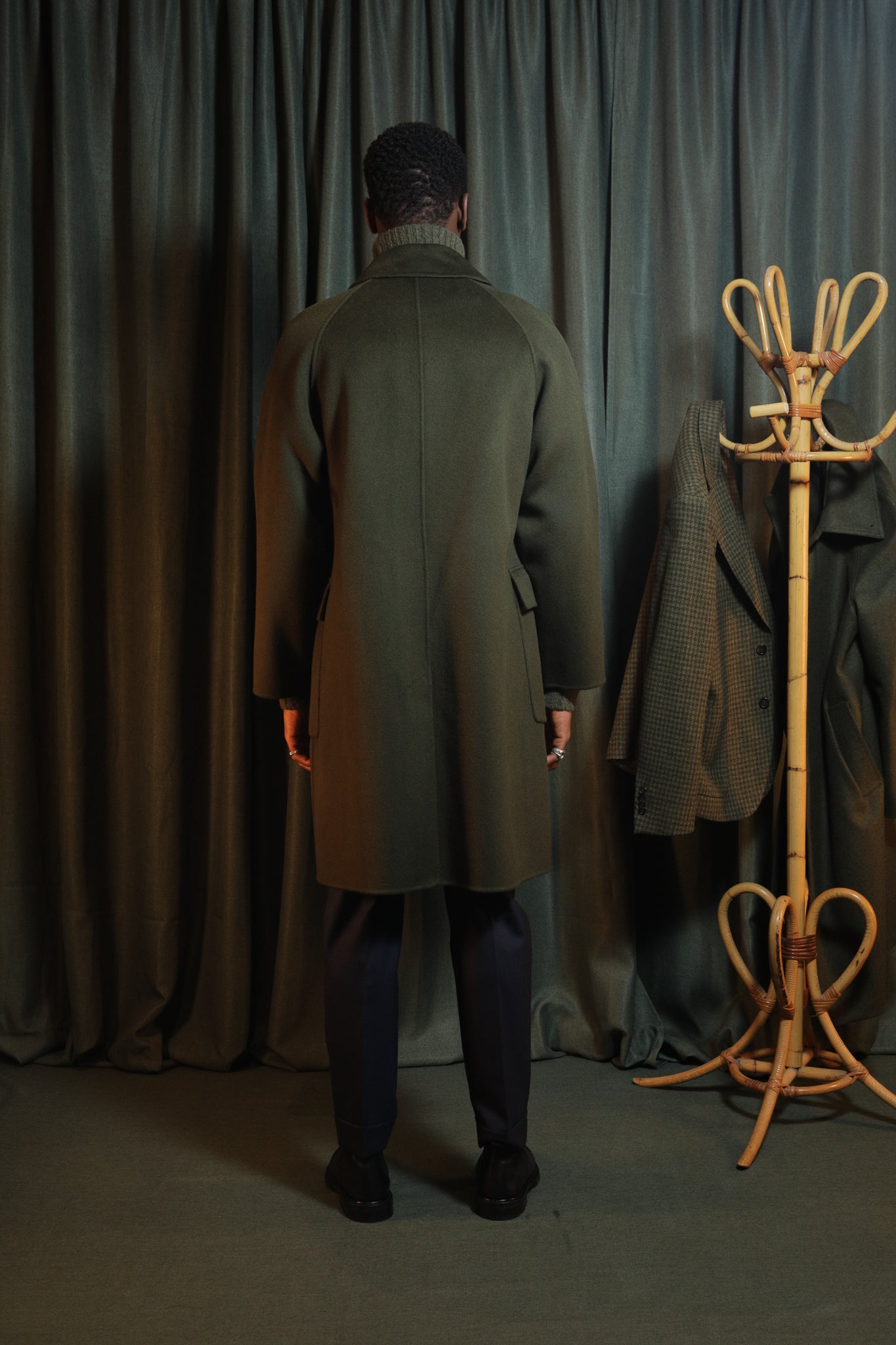 OFFICINE GENERALE - CAPPOTTO IN LANA VERDE